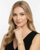 Elegant Gold-Plated Geometric Circle Bracelet, Gold bracelet, women’s jewelry,anti-tarnish bracelet