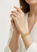 18k Gold Plated Bloom Diamond-Accented Bracelet