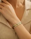 Elegant Triple Layer 18kGold-Plated Crystal Bracelet