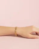 Gold Plated Heart Charm Bracelet for Women