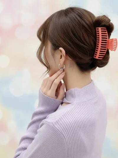 Simple Sweet Girl Grasp Claw Clip