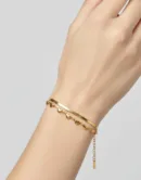 18k Gold Plated Heart Charm Bracelet