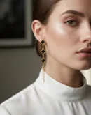 3-in-1 Stylish Gold Plated Earring Set (Studs, Hoops & Dangler)